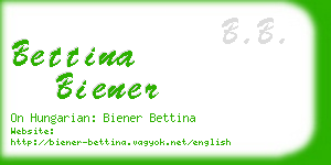 bettina biener business card